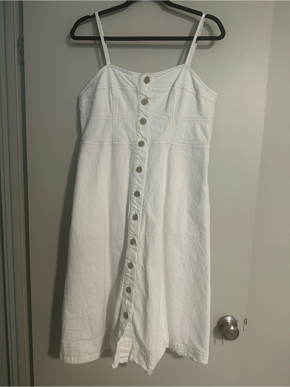 Universal Thread Cream Smocked Waist Midi Dress